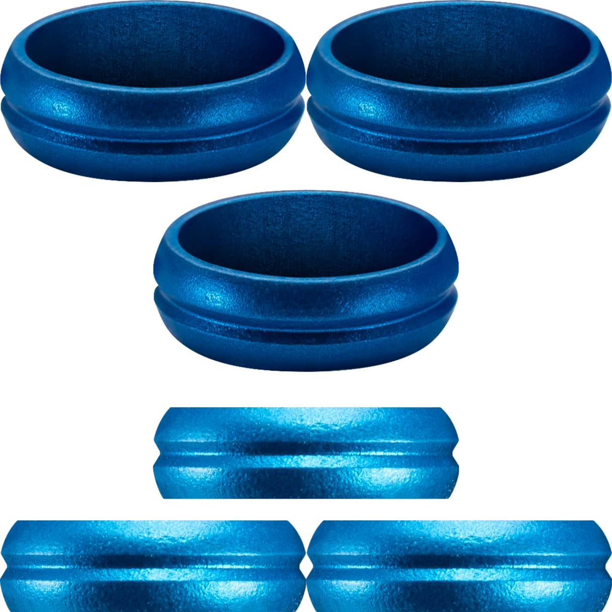 Mission - F-Lock Anodised Aluminium Rings - Flight Lock - Blue