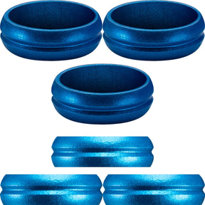 Mission - F-Lock Anodised Aluminium Rings - Flight Lock - Blue