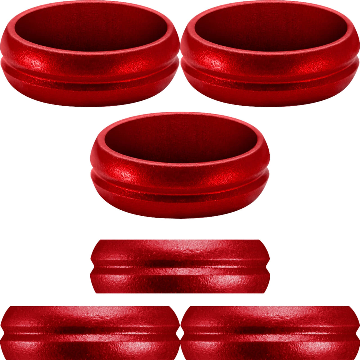 Mission - F-Lock Anodised Aluminium Rings - Flight Lock - Red