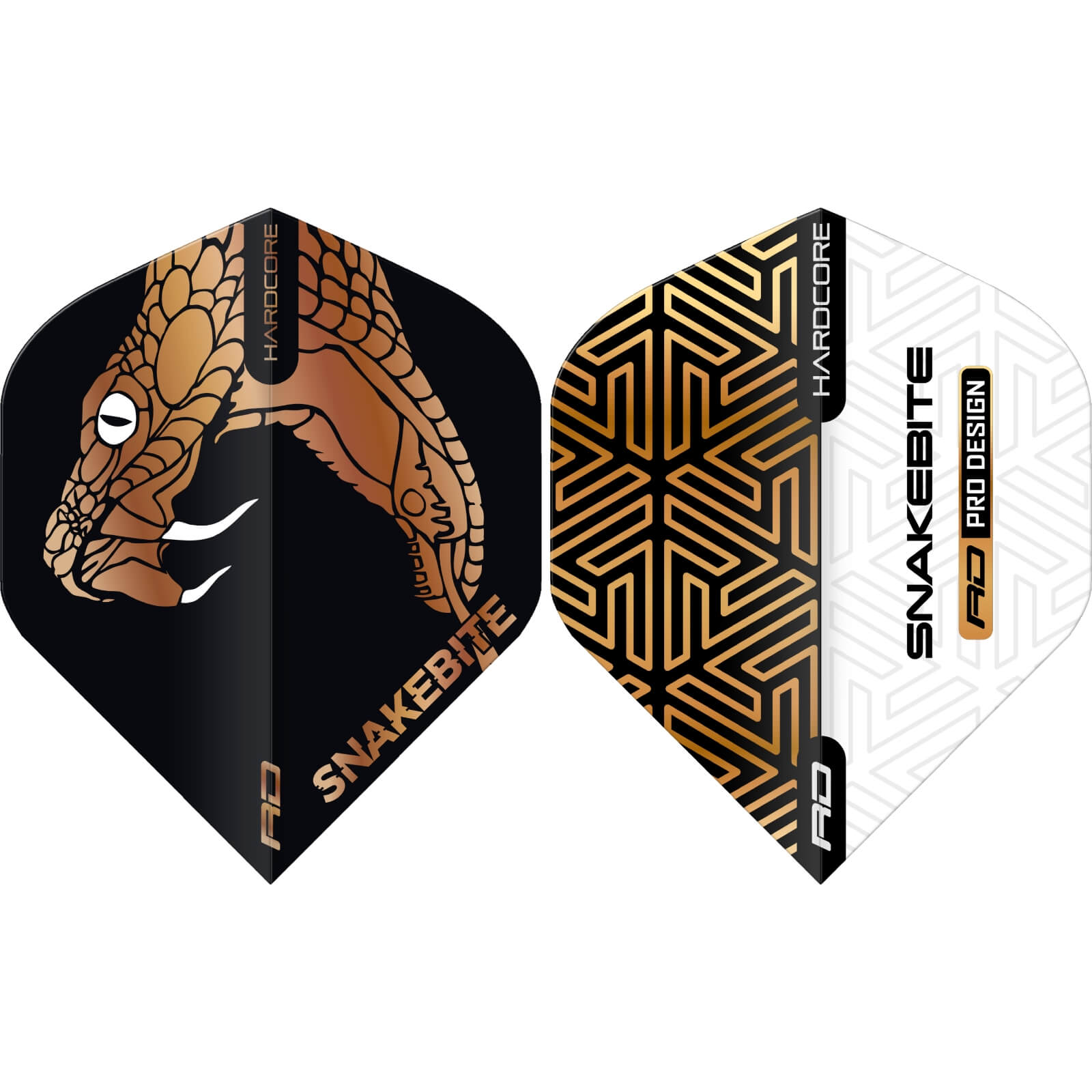 Dart Flights - Red Dragon - Peter Wright Bronze Hardcore - Big Wing Dart Flights 