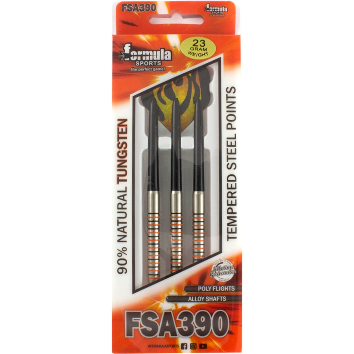 Darts - Formula Sports - FSA390 Darts - Steel Tip - 90% Tungsten - 23g 