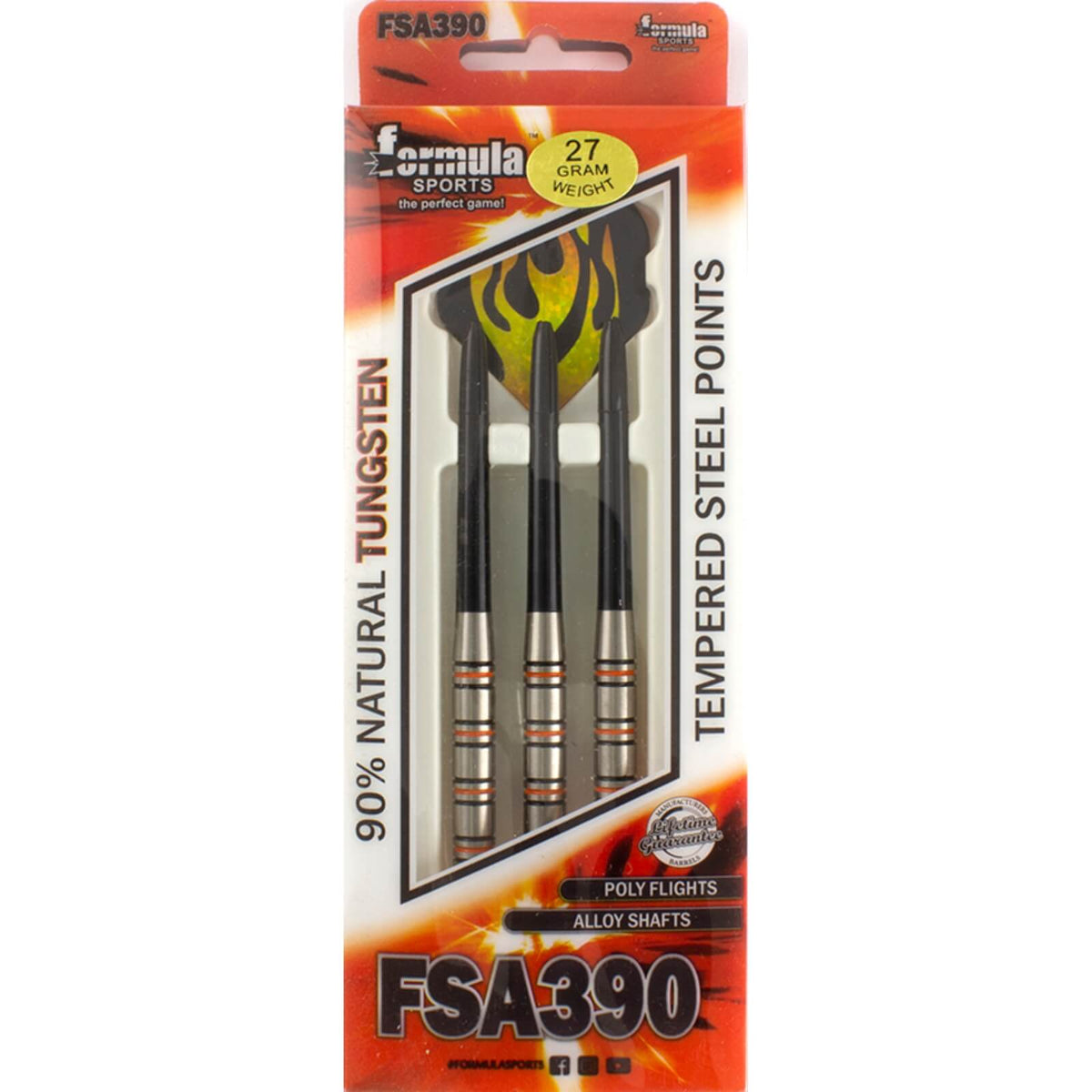 Darts - Formula Sports - FSA390 Darts - Steel Tip - 90% Tungsten - 27g 