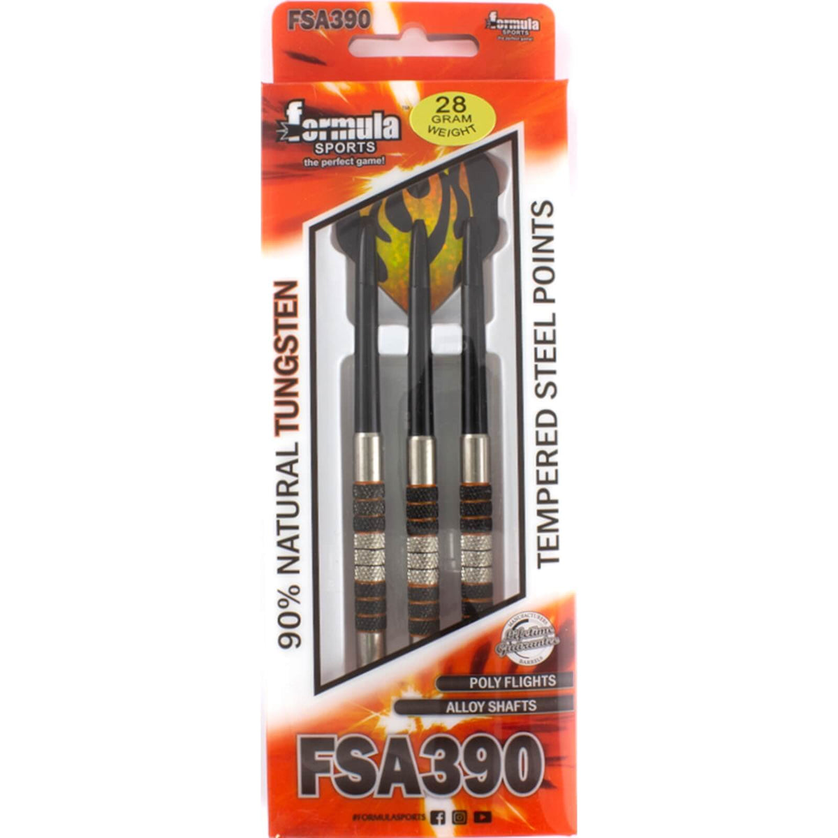 Darts - Formula Sports - FSA390 Darts - Steel Tip - 90% Tungsten - 28g 