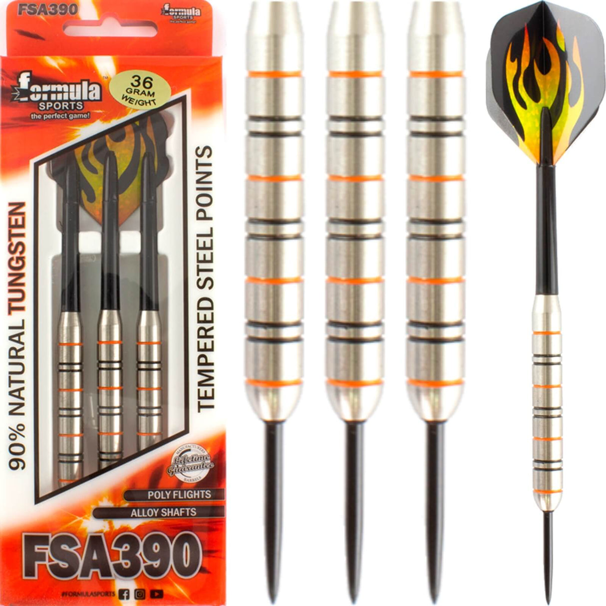 Formula Sports - FSA390 Heavy Darts - 90% Tungsten - 36g -