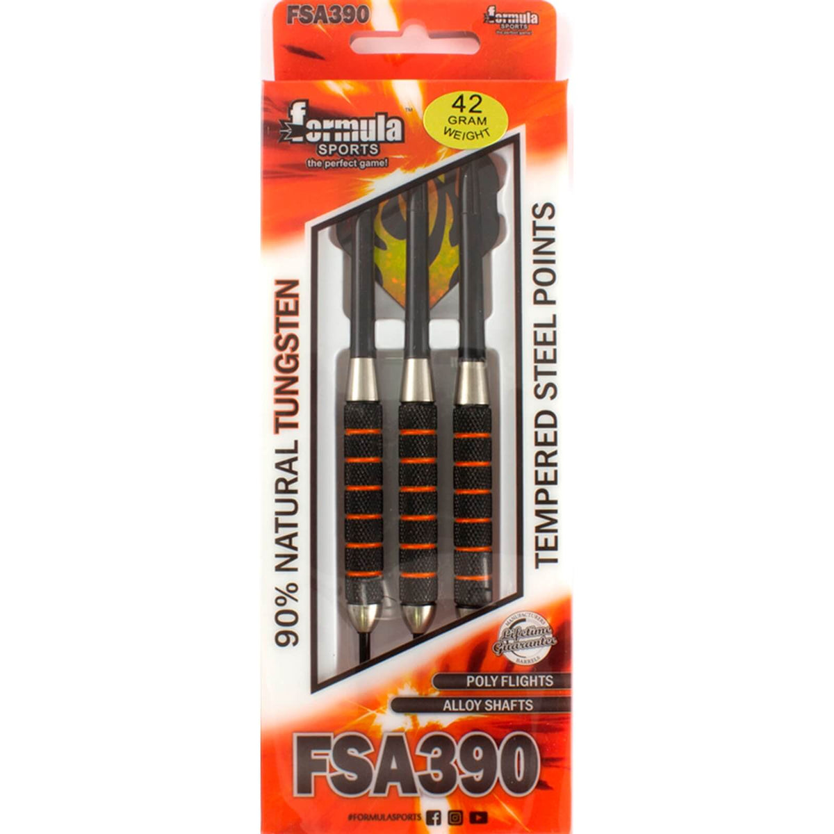 Darts - Formula Sports - FSA390 Heavy Darts - Steel Tip - 90% Tungsten - 42g 