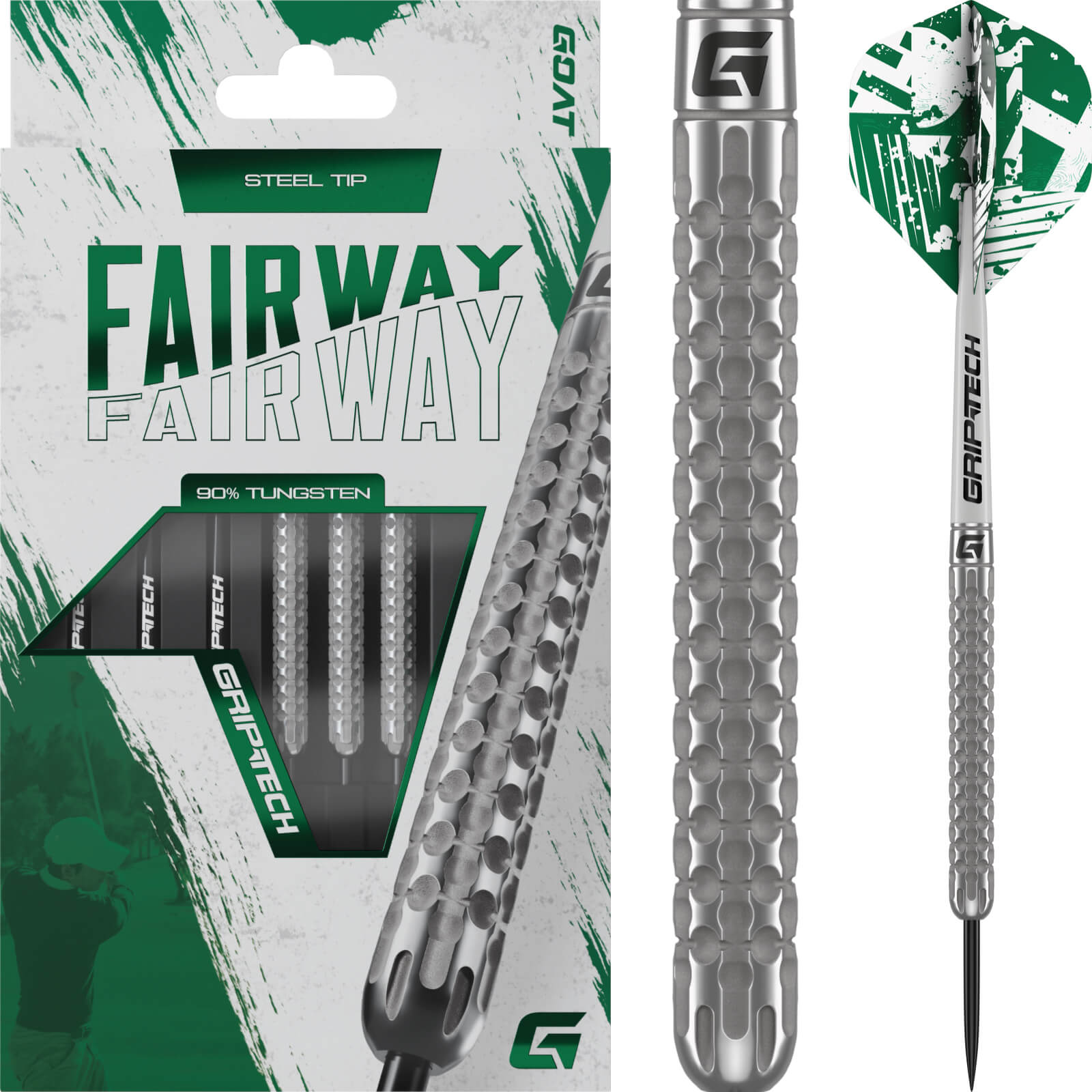 Darts - GOAT - Fairway V1 Darts - Steel Tip - 90% Tungsten - 23g 25g