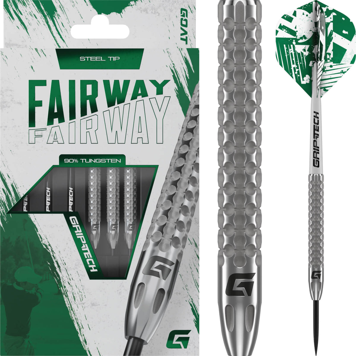 Darts - GOAT - Fairway V2 Darts - Steel Tip - 90% Tungsten - 22g 24g