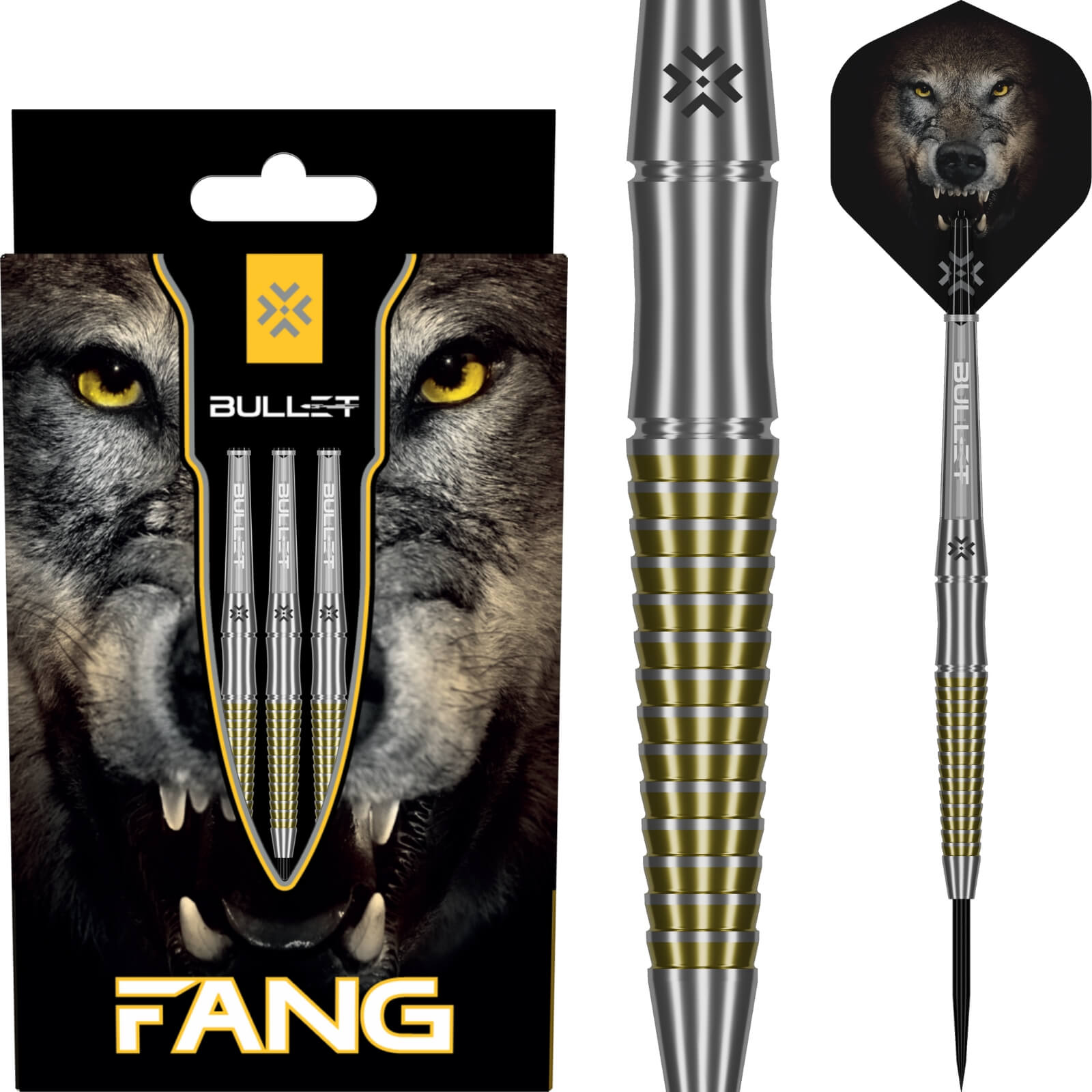 Bullet - Fang Darts - Steel Tip - 90% Tungsten - 22g 23g 24g