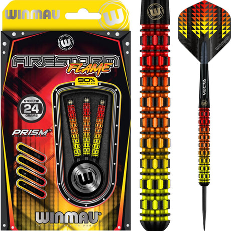 Winmau - Firestorm Flame Darts - 90% Tungsten - 22g 24g 26g -