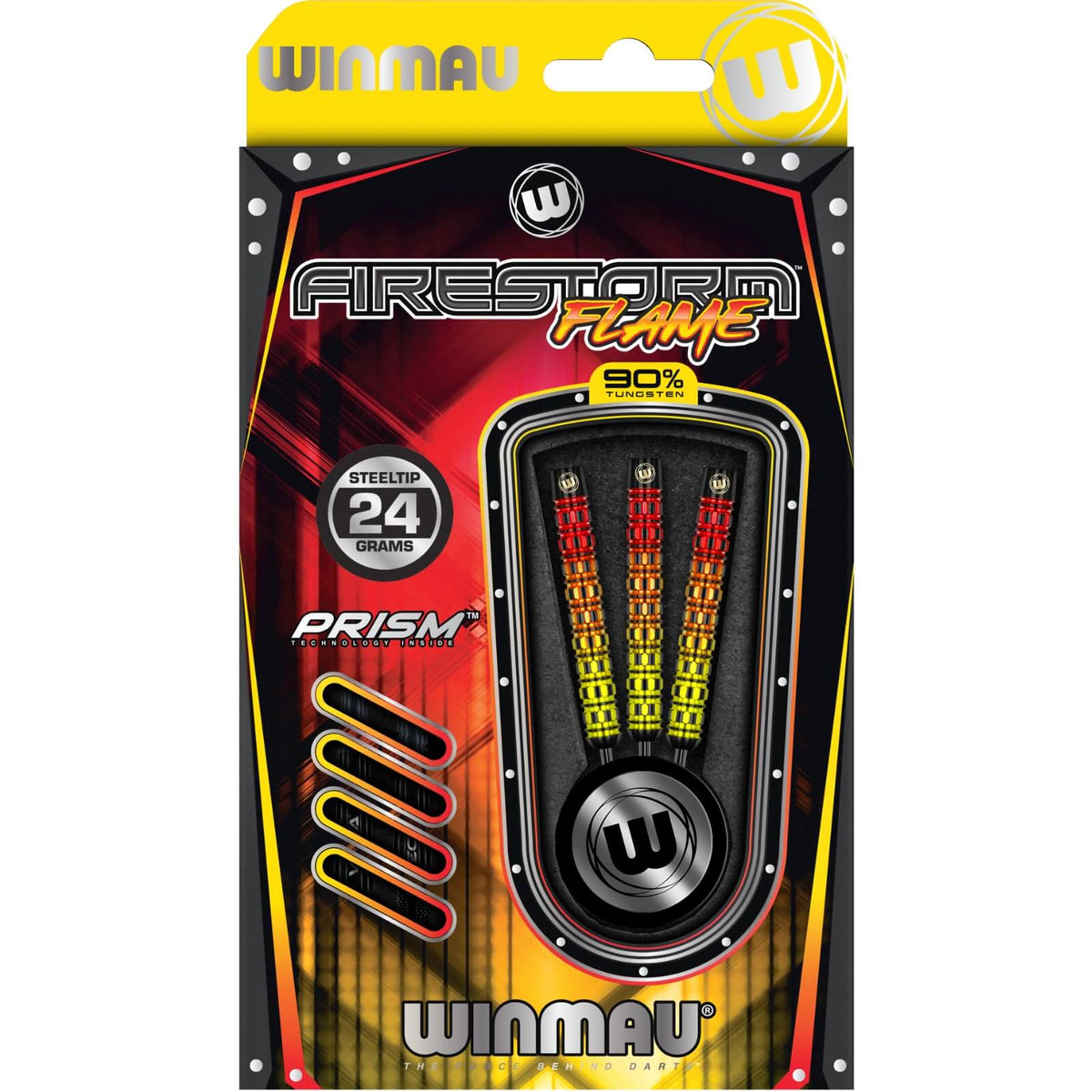 Darts - Winmau - Firestorm Flame Darts - Steel Tip - 90% Tungsten - 22g 24g 26g 