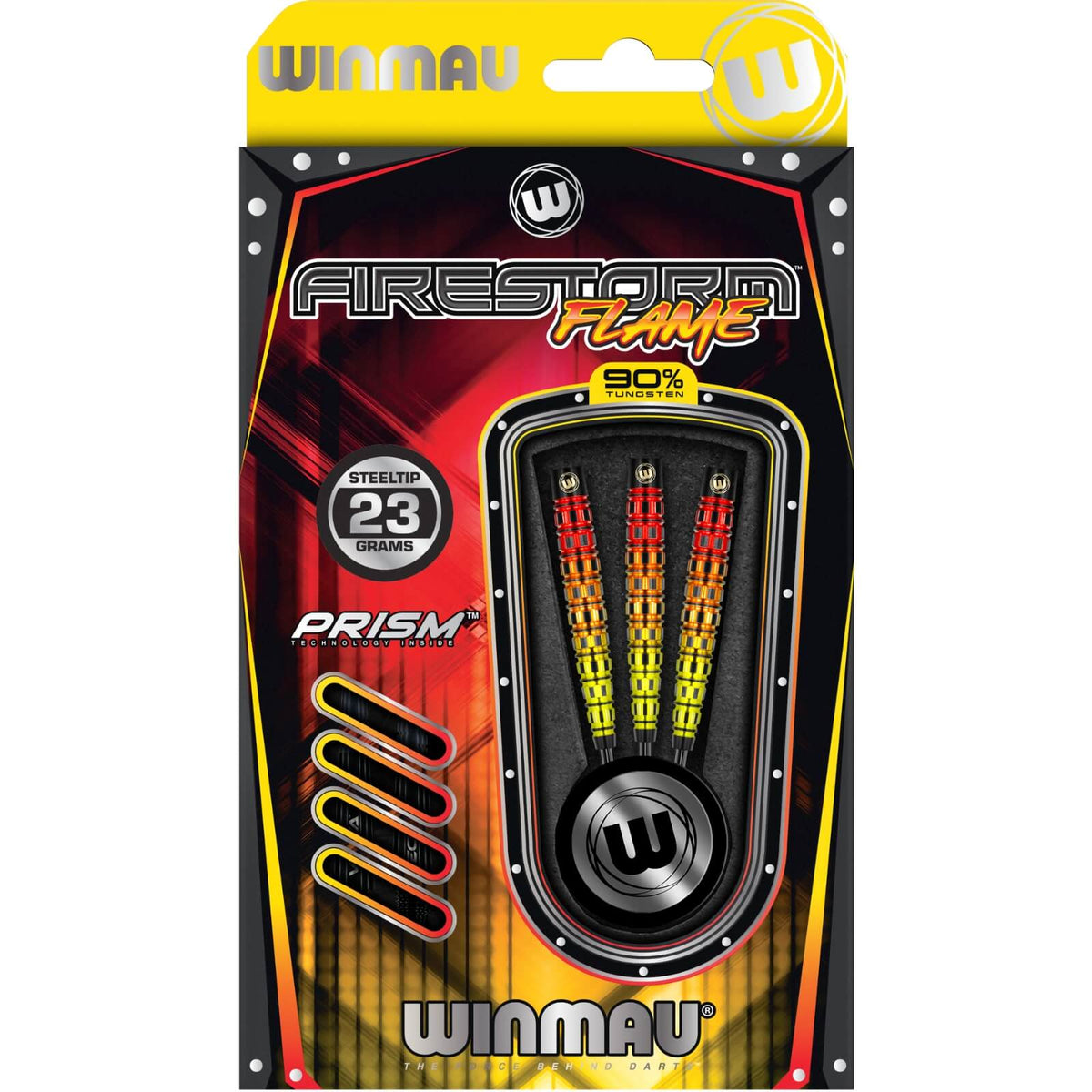 Darts - Winmau - Firestorm Flame Darts - Steel Tip - 90% Tungsten - 21g 23g 25g 