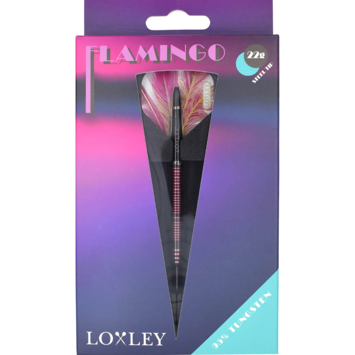 Darts - Loxley - Flamingo Darts - Steel Tip - 95% Tungsten - 22g 24g