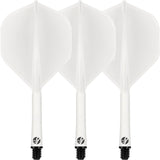 Shot - Flight Deck - Standard Dart Flights - Integrated Flight & Shaft System - Short (19.2mm) / White
