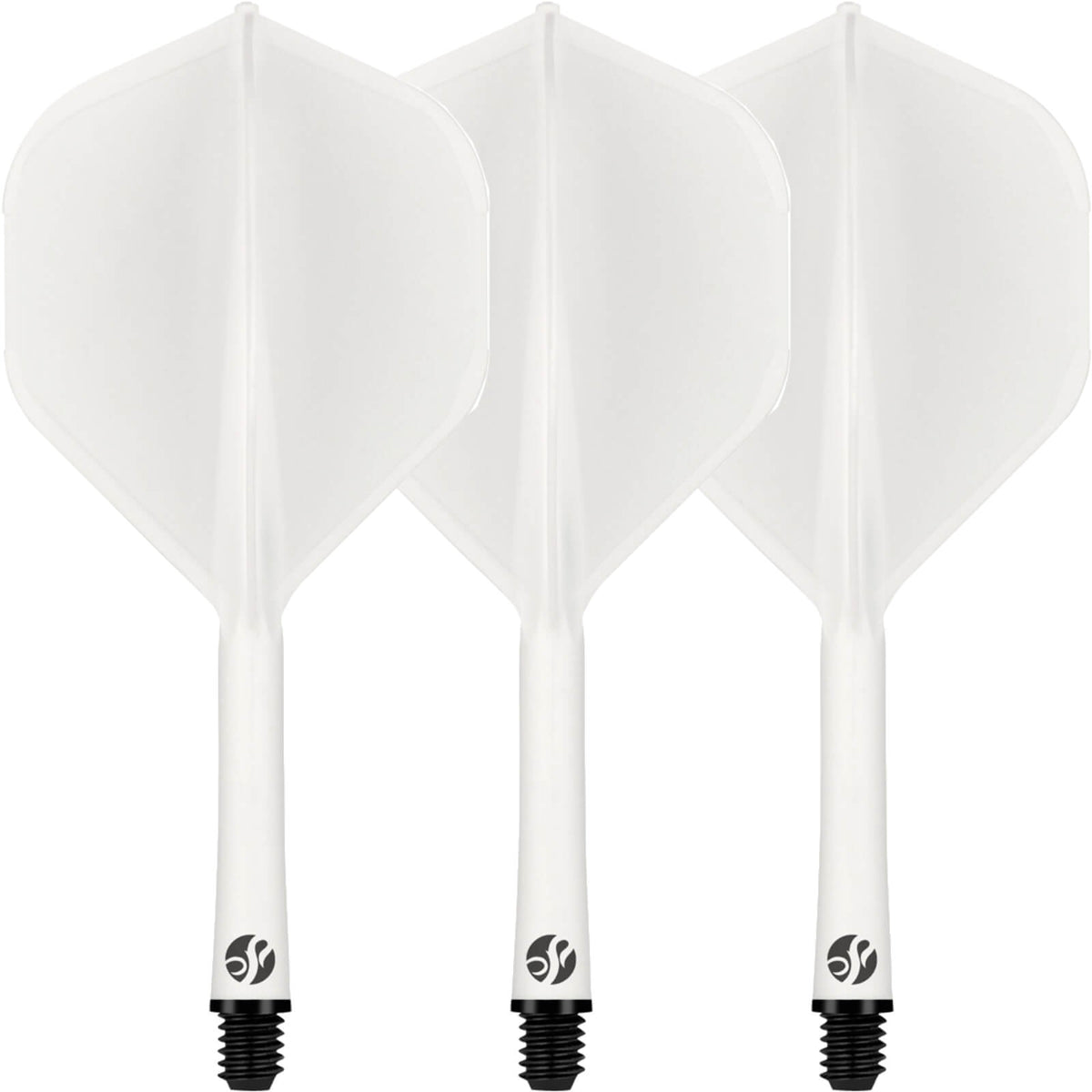 Dart Flights - Shot - Flight Deck - Standard Dart Flights - Integrated Flight &amp; Shaft System Short (19.2mm) / White