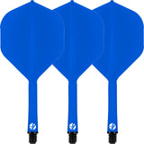 Shot - Flight Deck - Standard Dart Flights - Integrated Flight & Shaft System - Short (19.2mm) / Blue