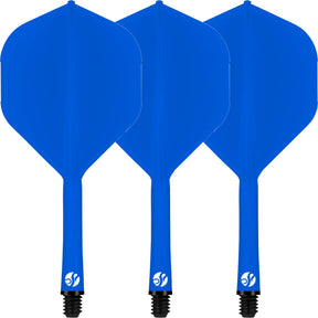 Shot - Flight Deck - Standard Dart Flights - Integrated Flight & Shaft System - Short (19.2mm) / Blue