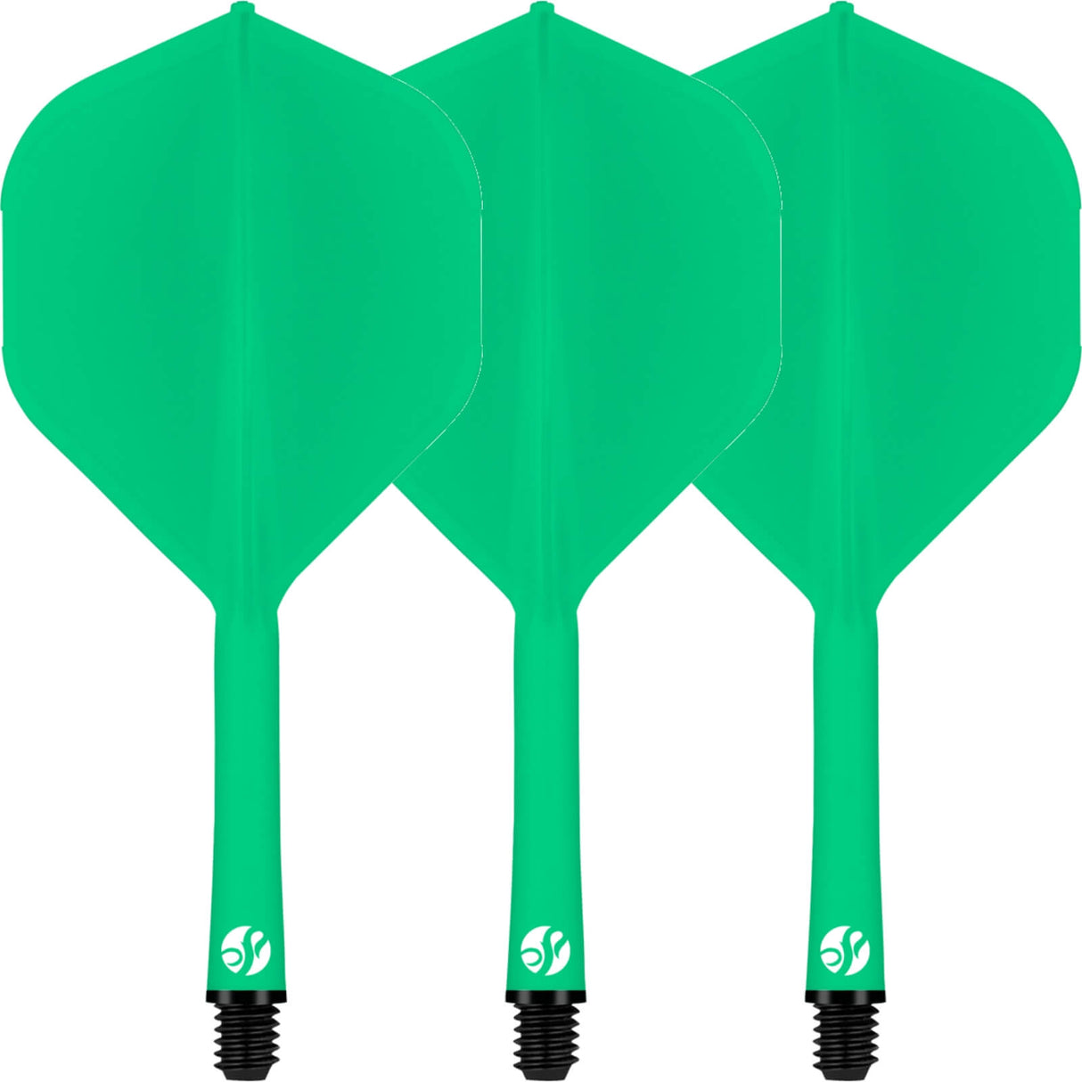 Shot - Flight Deck - Standard Dart Flights - Integrated Flight & Shaft System - Short (19.2mm) / Green