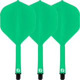 Shot - Flight Deck - Standard Dart Flights - Integrated Flight & Shaft System - Short (19.2mm) / Green