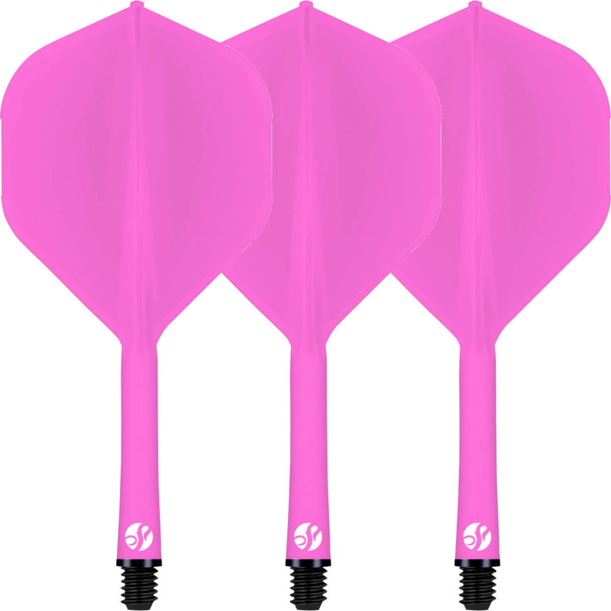Shot - Flight Deck - Standard Dart Flights - Integrated Flight & Shaft System - Short (19.2mm) / Pink