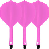 Shot - Flight Deck - Standard Dart Flights - Integrated Flight & Shaft System - Short (19.2mm) / Pink