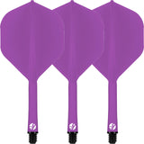 Shot - Flight Deck - Standard Dart Flights - Integrated Flight & Shaft System - Short (19.2mm) / Purple