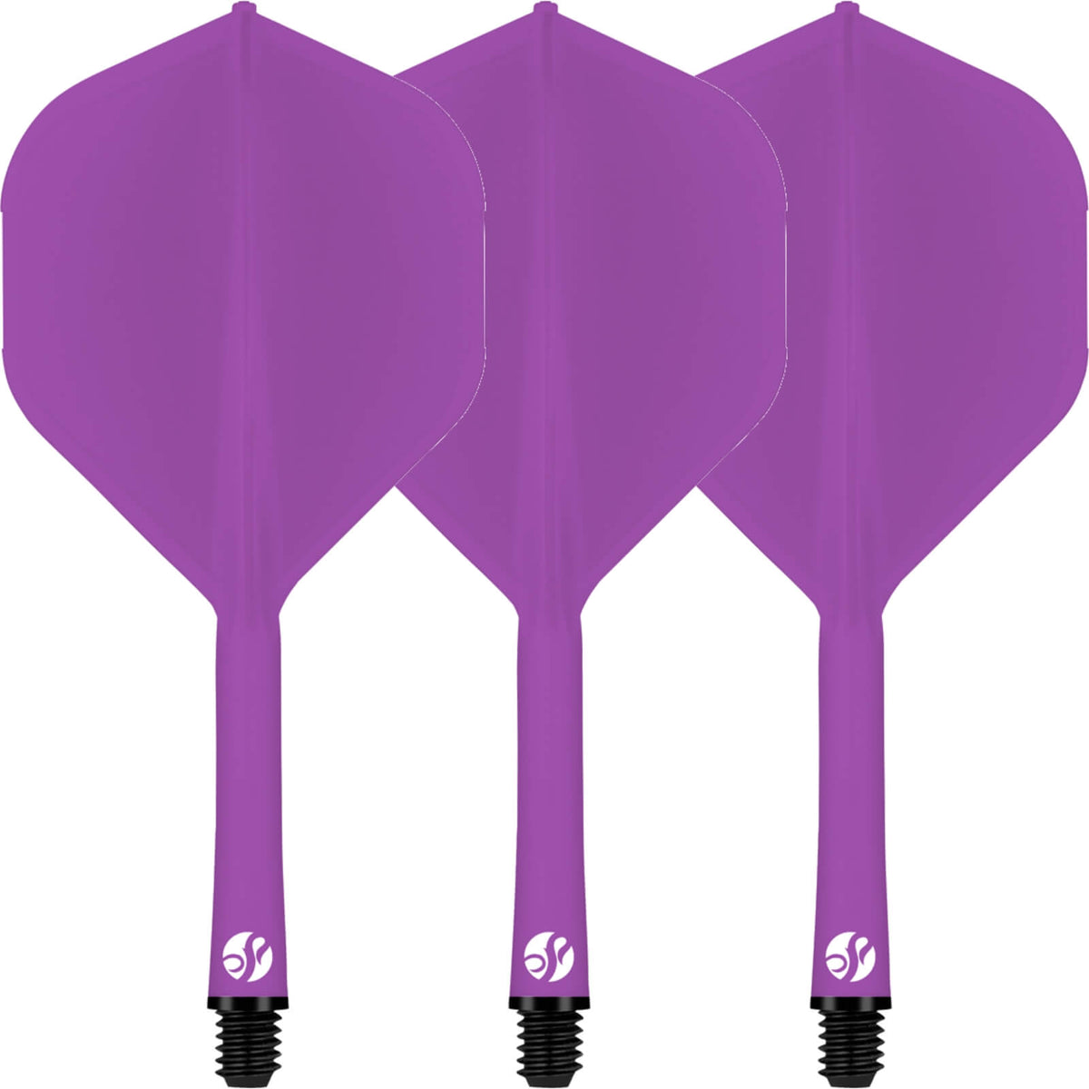 Dart Flights - Shot - Flight Deck - Standard Dart Flights - Integrated Flight &amp; Shaft System Short (19.2mm) / Purple