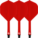 Shot - Flight Deck - Standard Dart Flights - Integrated Flight & Shaft System - Short (19.2mm) / Red