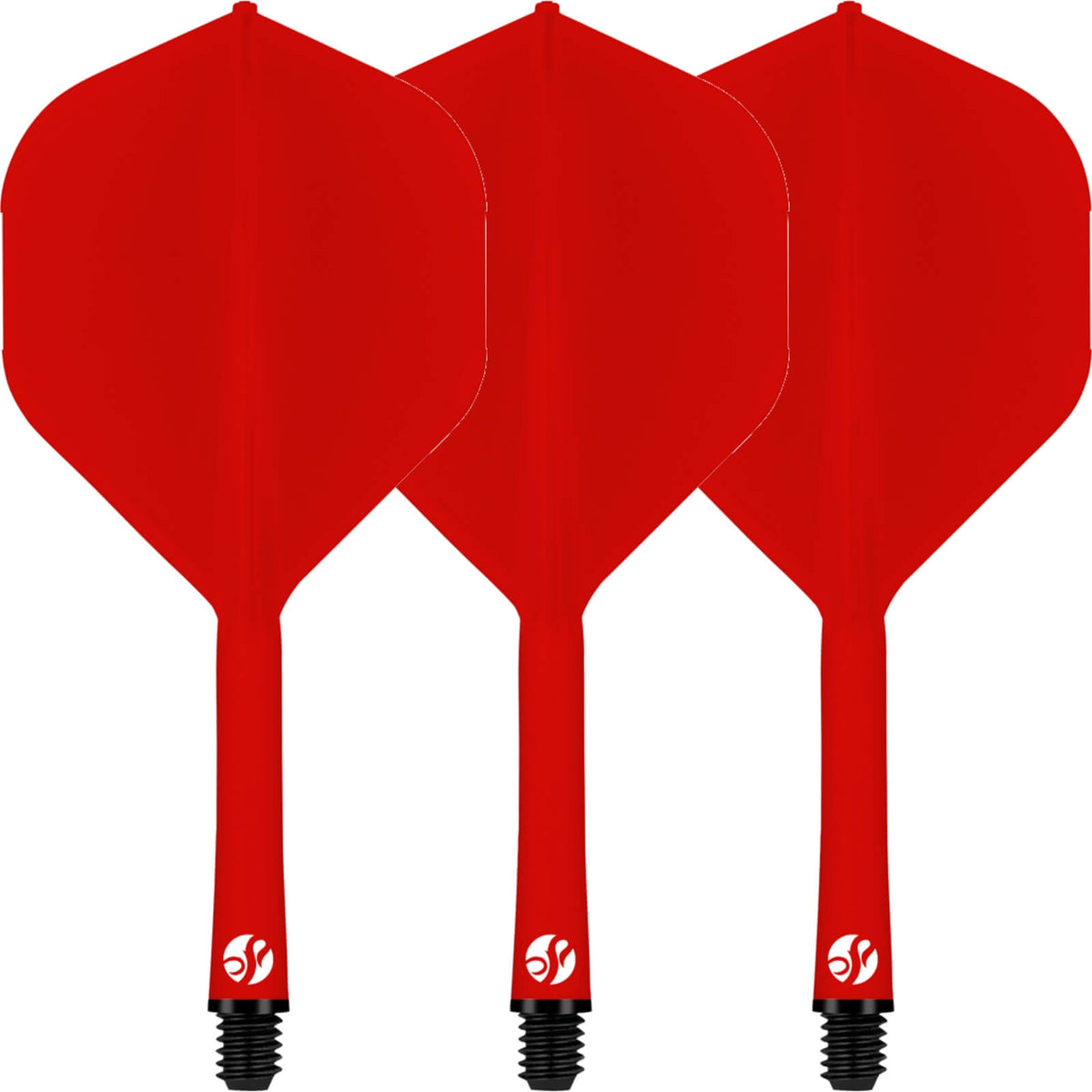 Dart Flights - Shot - Flight Deck - Standard Dart Flights - Integrated Flight &amp; Shaft System Short (19.2mm) / Red