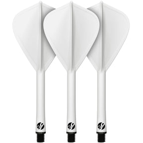 Shot - Flight Deck - Kite Dart Flights - Integrated Flight & Shaft System - Short (21mm) / White