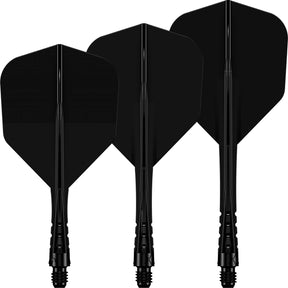Mission - Force 90 Vortex - Standard Dart Flights - Integrated Flight & Shaft System - Short / Black