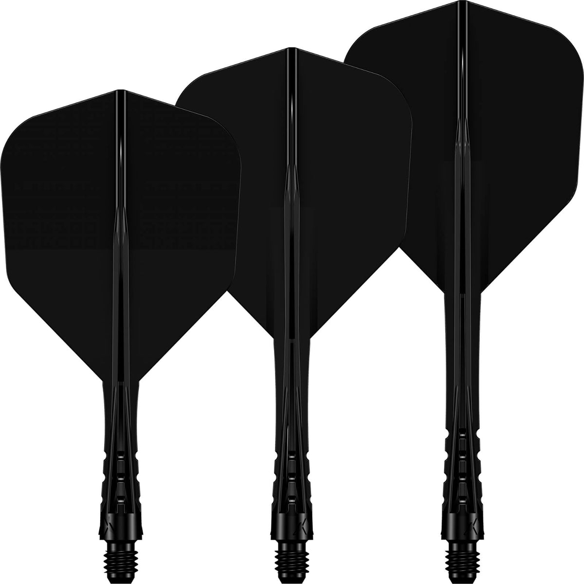 Dart Flights - Mission - Force 90 Vortex - Standard Dart Flights - Integrated Flight &amp; Shaft System Short / Black