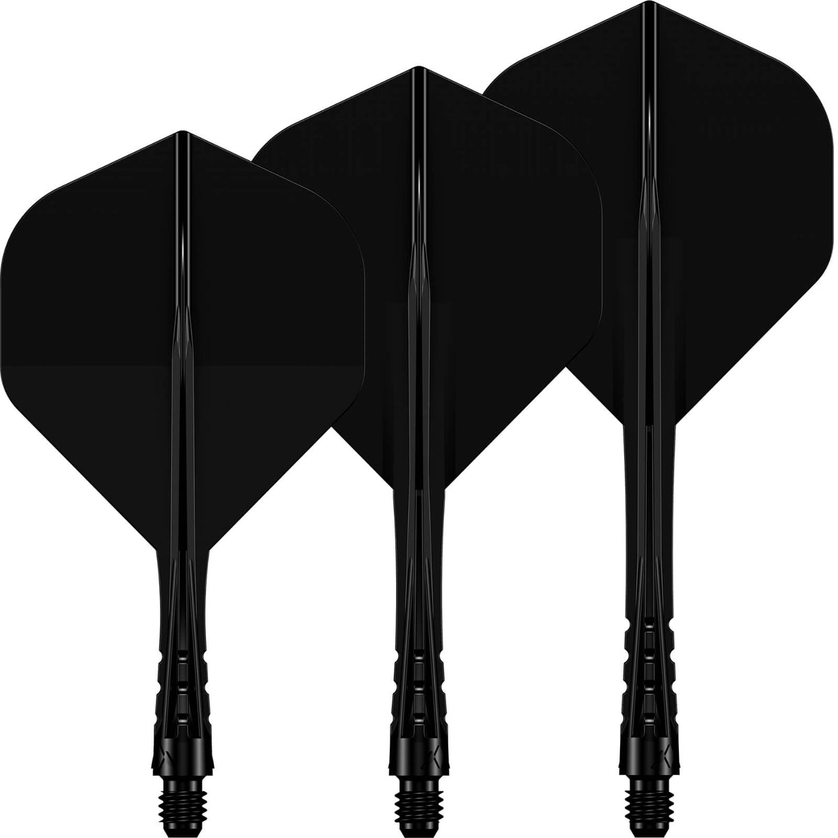 Dart Flights - Mission - Force 90 Vortex - Big Wing Dart Flights - Integrated Flight &amp; Shaft System Short / Black