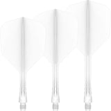 Mission - Force 90 Vortex - Standard Dart Flights - Integrated Flight & Shaft System - Short / White