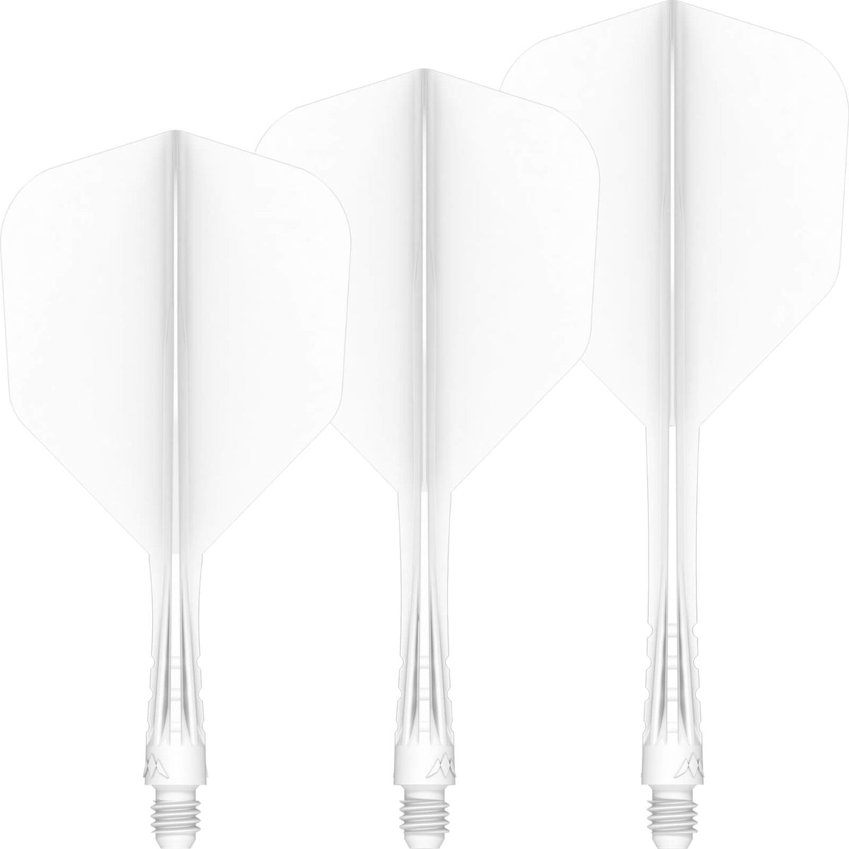 Dart Flights - Mission - Force 90 Vortex - Standard Dart Flights - Integrated Flight &amp; Shaft System Short / White