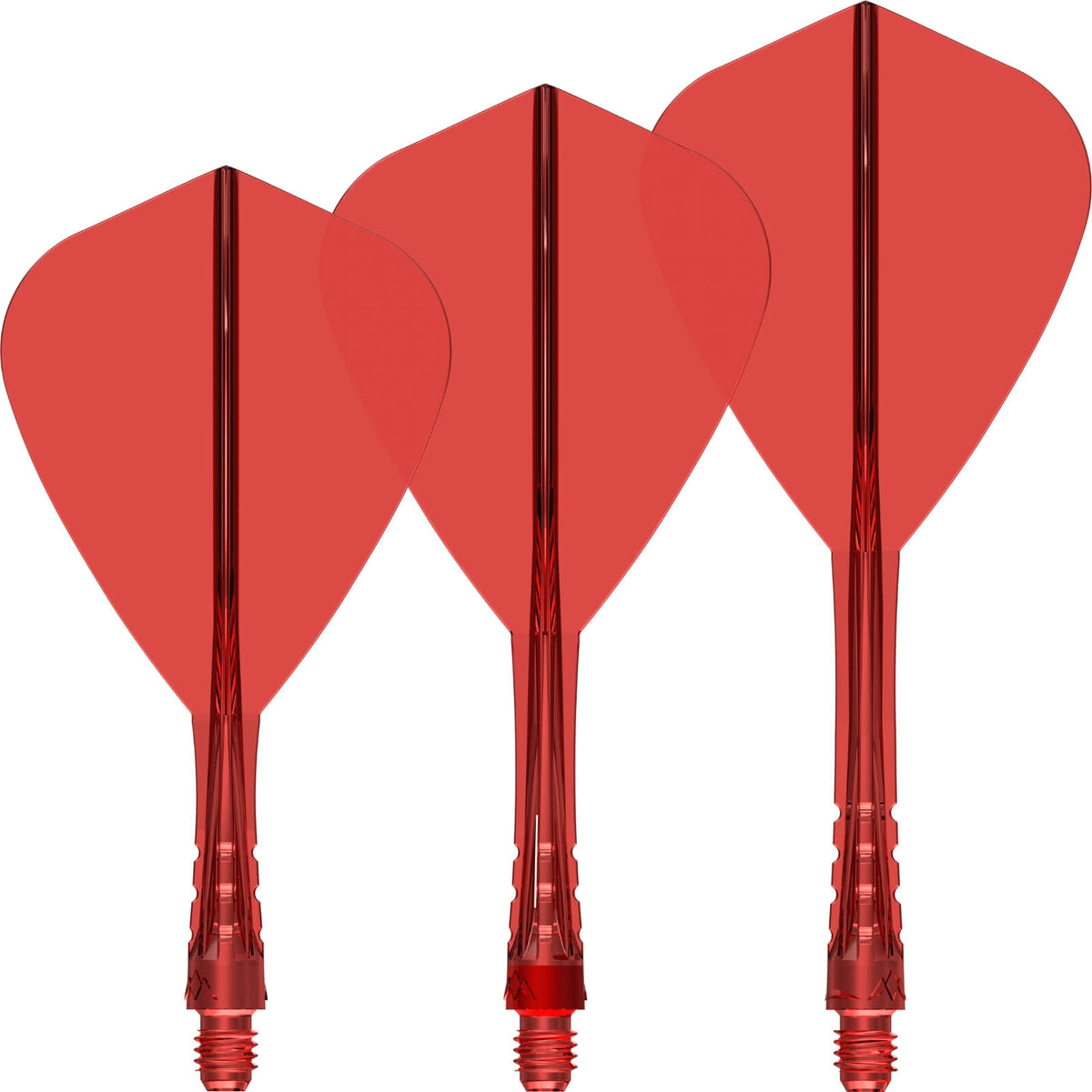 Dart Flights - Mission - Force 90 Vortex - Kite Dart Flights - Integrated Flight &amp; Shaft System Short / Red