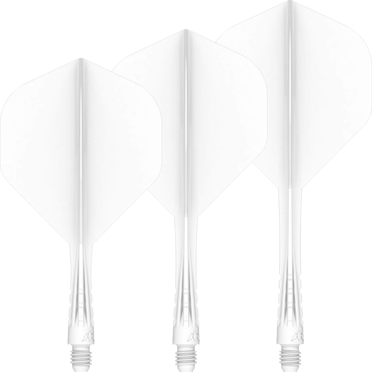 Mission - Force 90 Vortex - Big Wing Dart Flights - Integrated Flight & Shaft System - Short / White