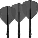 Mission - Force 90 Vortex Transparent Colours - Standard Dart Flights - Integrated Flight & Shaft System - Short / Black