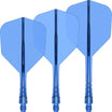 Mission - Force 90 Vortex Transparent Colours - Standard Dart Flights - Integrated Flight & Shaft System - Short / Blue