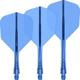 Mission - Force 90 Vortex Transparent Colours - Standard Dart Flights - Integrated Flight & Shaft System - Short / Blue