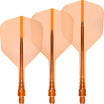 Mission - Force 90 Vortex Transparent Colours - Standard Dart Flights - Integrated Flight & Shaft System - Short / Orange