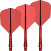 Mission - Force 90 Vortex Transparent Colours - Standard Dart Flights - Integrated Flight & Shaft System - Short / Red