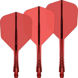 Mission - Force 90 Vortex Transparent Colours - Standard Dart Flights - Integrated Flight & Shaft System - Short / Red
