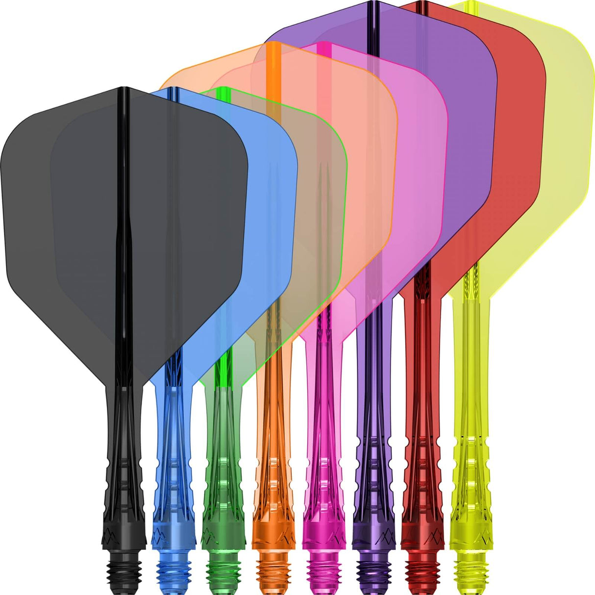 Mission - Force 90 Vortex Transparent Colours - Standard Dart Flights - Integrated Flight & Shaft System -