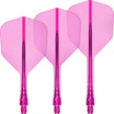 Mission - Force 90 Vortex Transparent Colours - Standard Dart Flights - Integrated Flight & Shaft System - Short / Pink