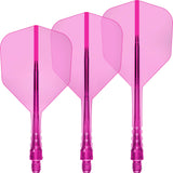 Mission - Force 90 Vortex Transparent Colours - Standard Dart Flights - Integrated Flight & Shaft System - Short / Pink