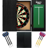 Formula Sports - Micro-Band III Dartboard & Cabinet Ready to Play Bundle - Black