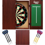 Formula Sports - Micro-Band III Dartboard & Cabinet Ready to Play Bundle - Mahogany