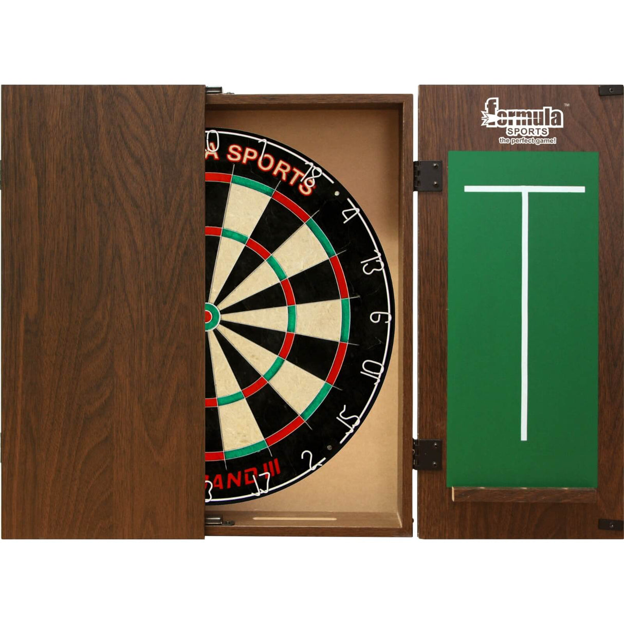 Formula Sports - Micro-Band III Dartboard & Cabinet Bundle - Walnut