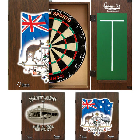 Formula Sports - Micro-Band III Dartboard & Cabinet Bundle -
