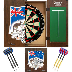 Formula Sports - Micro-Band III Dartboard & Cabinet Ready to Play Bundle - Sports Bar